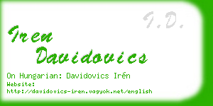 iren davidovics business card